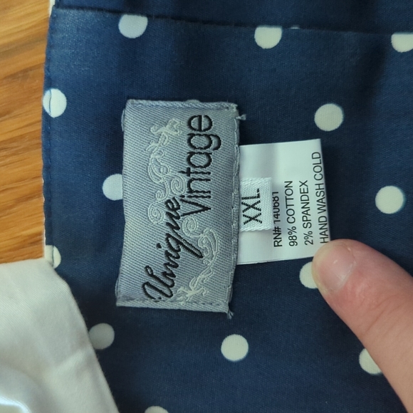 Unique Vintage 50s Retro Polka Dot Halter Pinup PROM Homecoming Party Dress - Picture 6 of 6